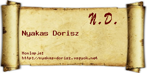 Nyakas Dorisz névjegykártya